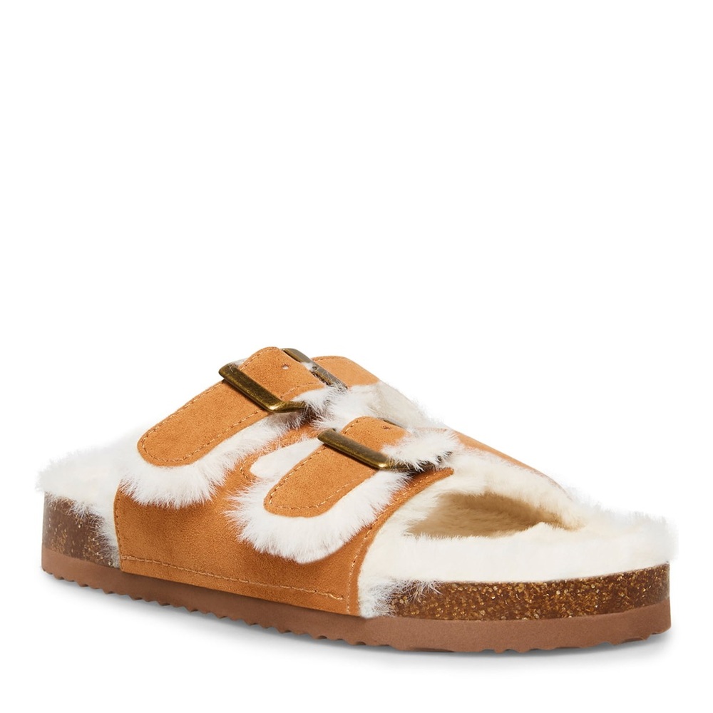Steve Madden Faux Fur Slides Size 8